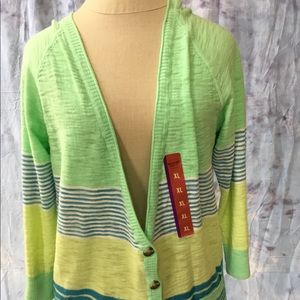 🌻Mossimo Supply &Company Stripped Green Sweater🌻